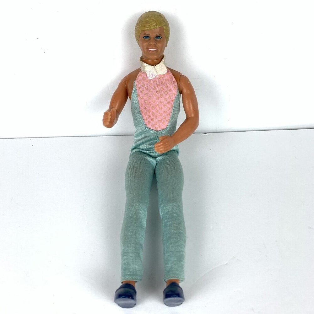 Vintage Ken Doll Ice Capades 1983 Molded‎ Hair 1-piece tuxedo leotard Barbie